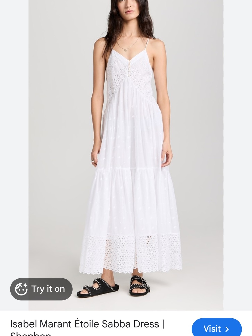 Isabel Marant White Eyelet Maxi Dress
